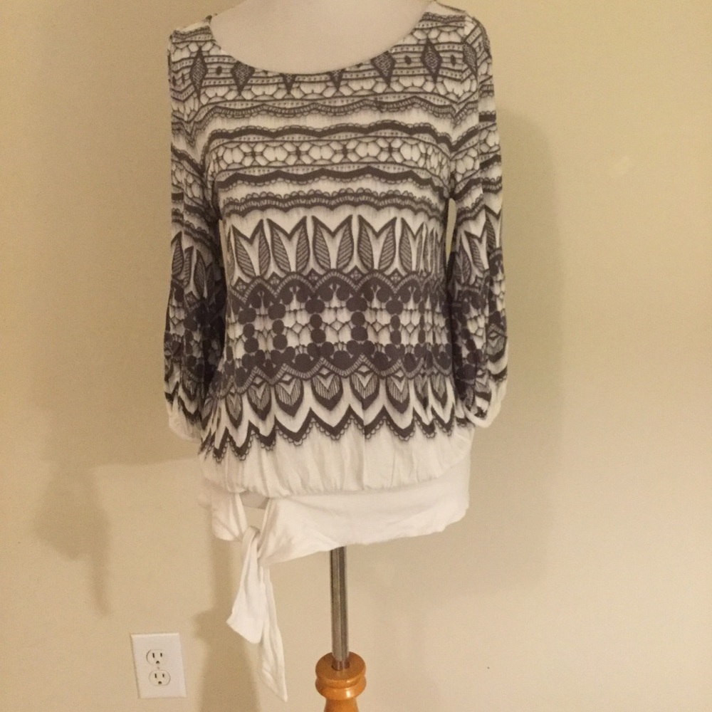 Deletta Anthropologie tie top shirt small